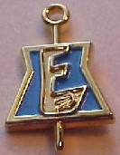 Explorer Key, Big E w/Circle-V, blue enamel