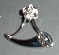Powder Horn lapel pin